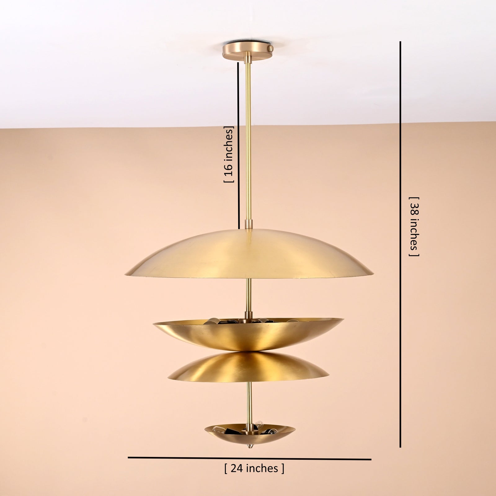 Size guide for Vienna Cascade  -  Uplifting Chandelier - 8 Lights - 32426