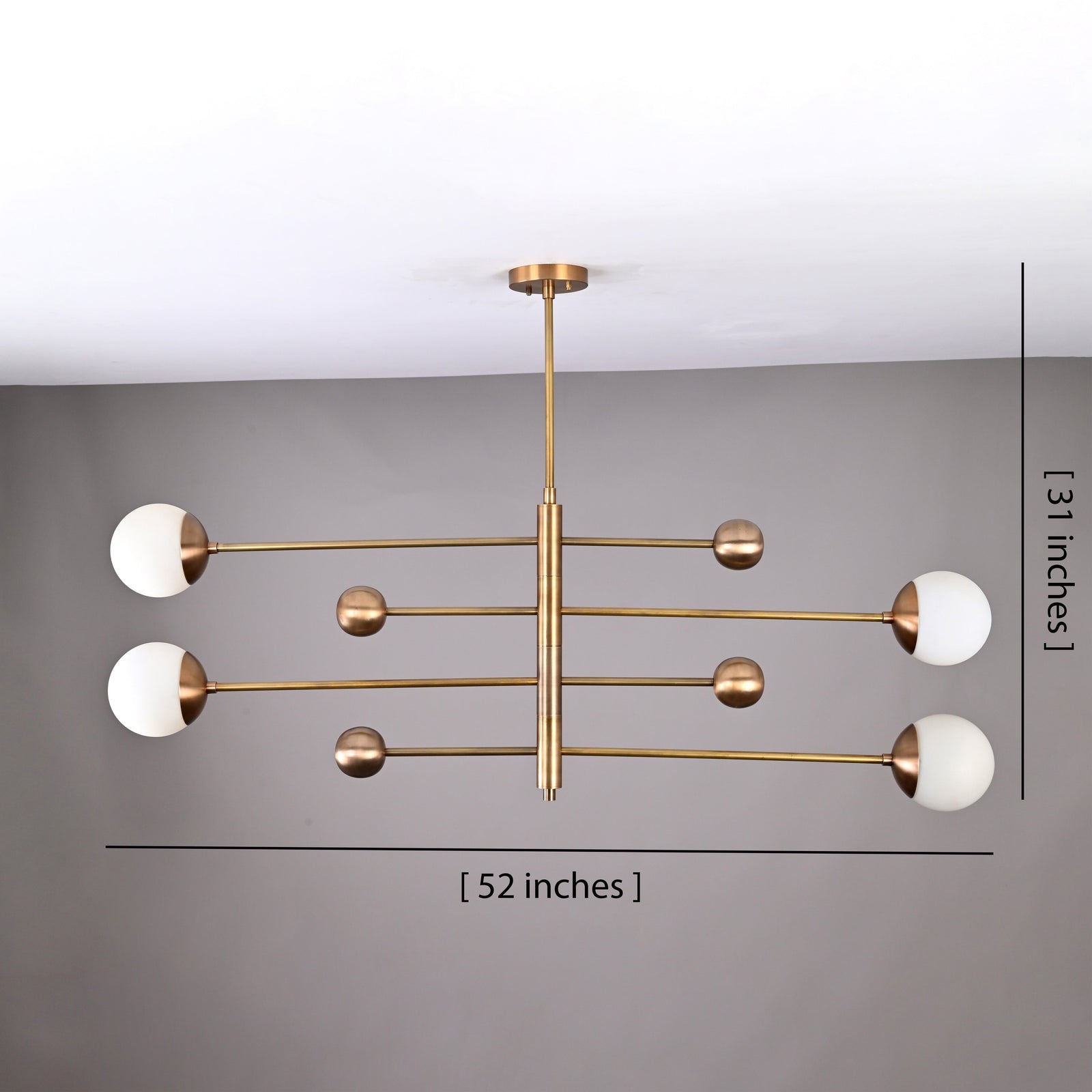 Size guide for Prague Halo - Ceiling Chandelier - 4 Lights - 32462