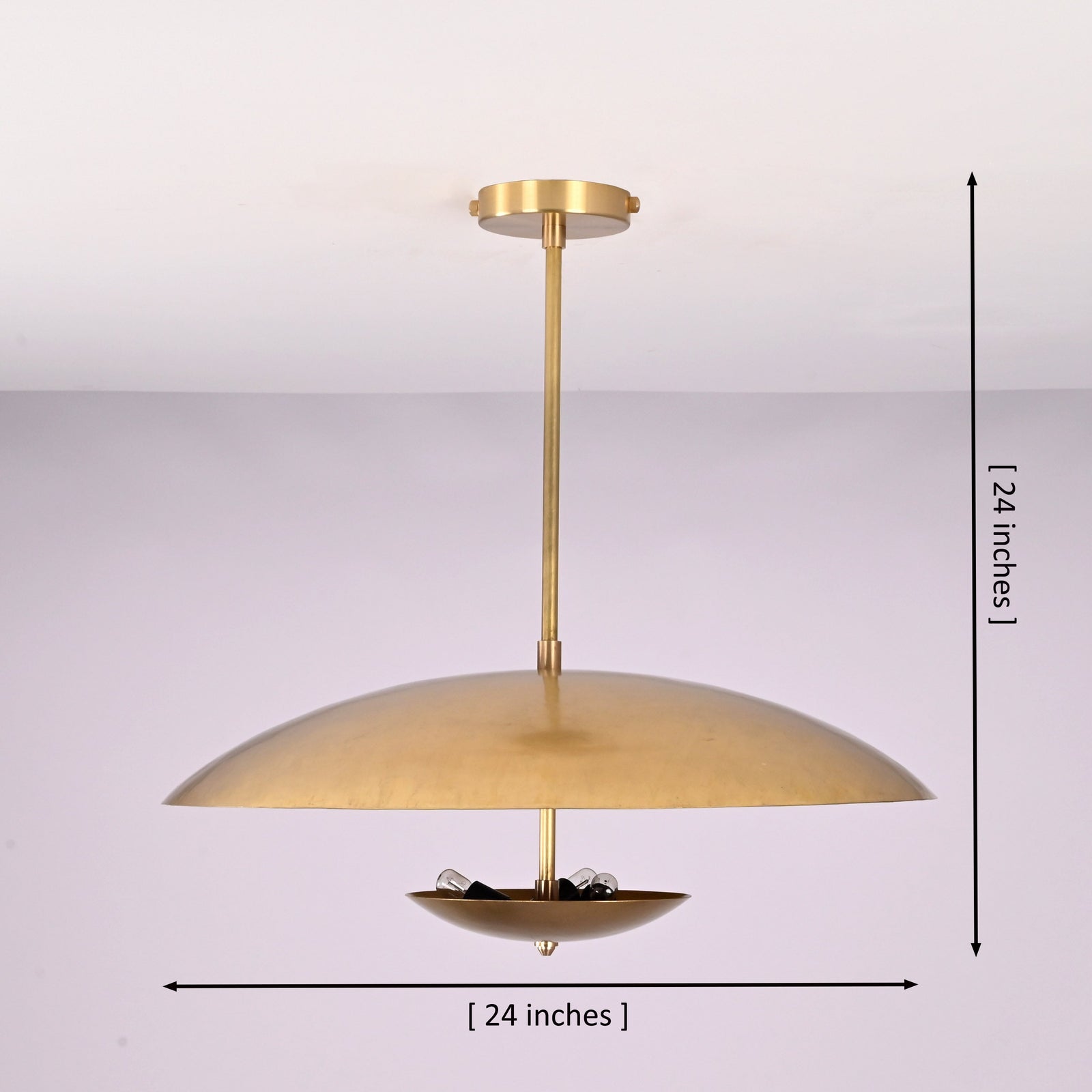 Size guide for Lisbon Discus  -  Uplifting Mid-century Chandelier - 3 Lights - 33146