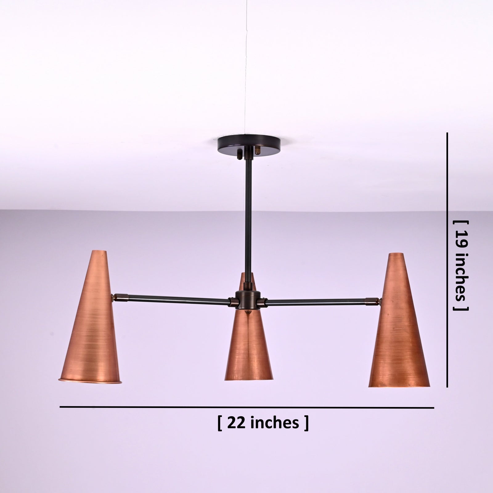 Size guide for Havana Apex - Chandelier - 3 Lights - 33133