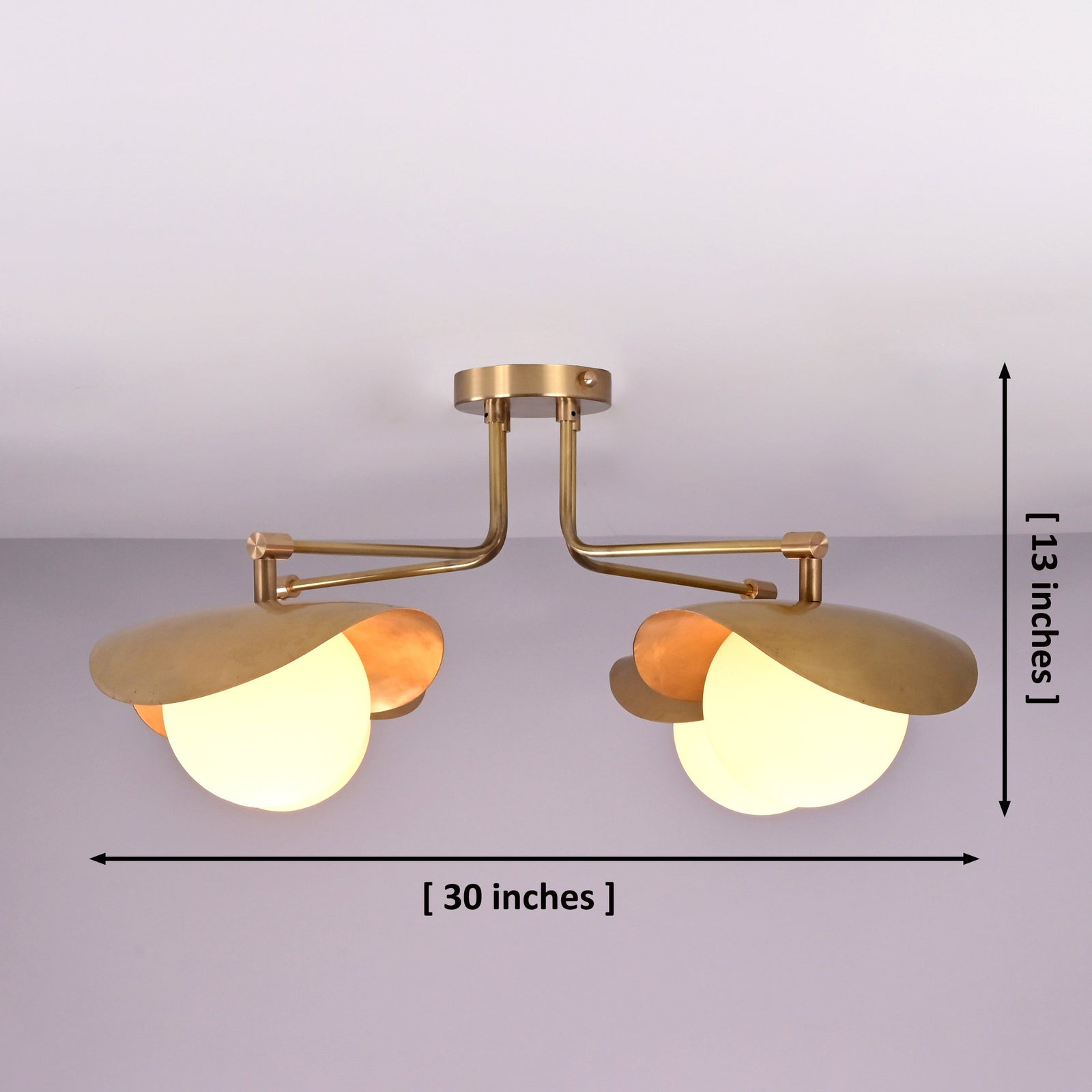 Size guide for Barcelona Halo - Flush Mount Chandelier - 4 Lights - 33139
