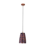 Custom single pendant light dimension view showing 53 inch overall height and 9 inch shade width
