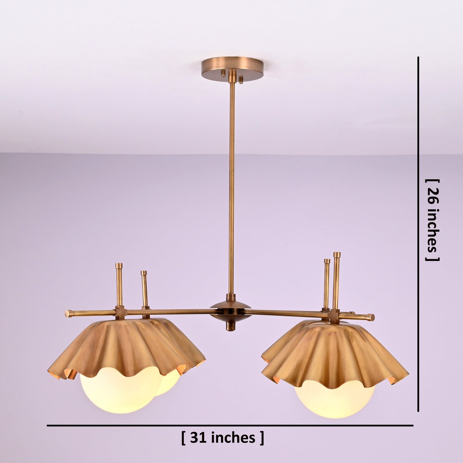 Size guide for Lisbon Petalia - Ceiling Chandelier - 4 Lights - 33120