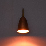 Front view of hammered copper wall sconce – handcrafted brass wall lighting fixture