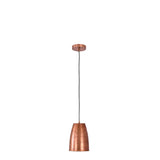 Close-up detail of the Hudson Hammered Copper Bell Pendant Light highlighting the handcrafted hammered copper texture.