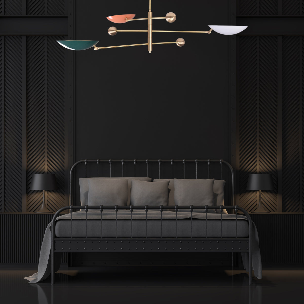 Berlin Orbital - Brass Chandelier - 3 Lights - 32300