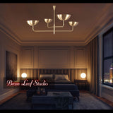 Oslo Ortbital  -  Uplifting Brass Chandelier - 4 Lights - 32247