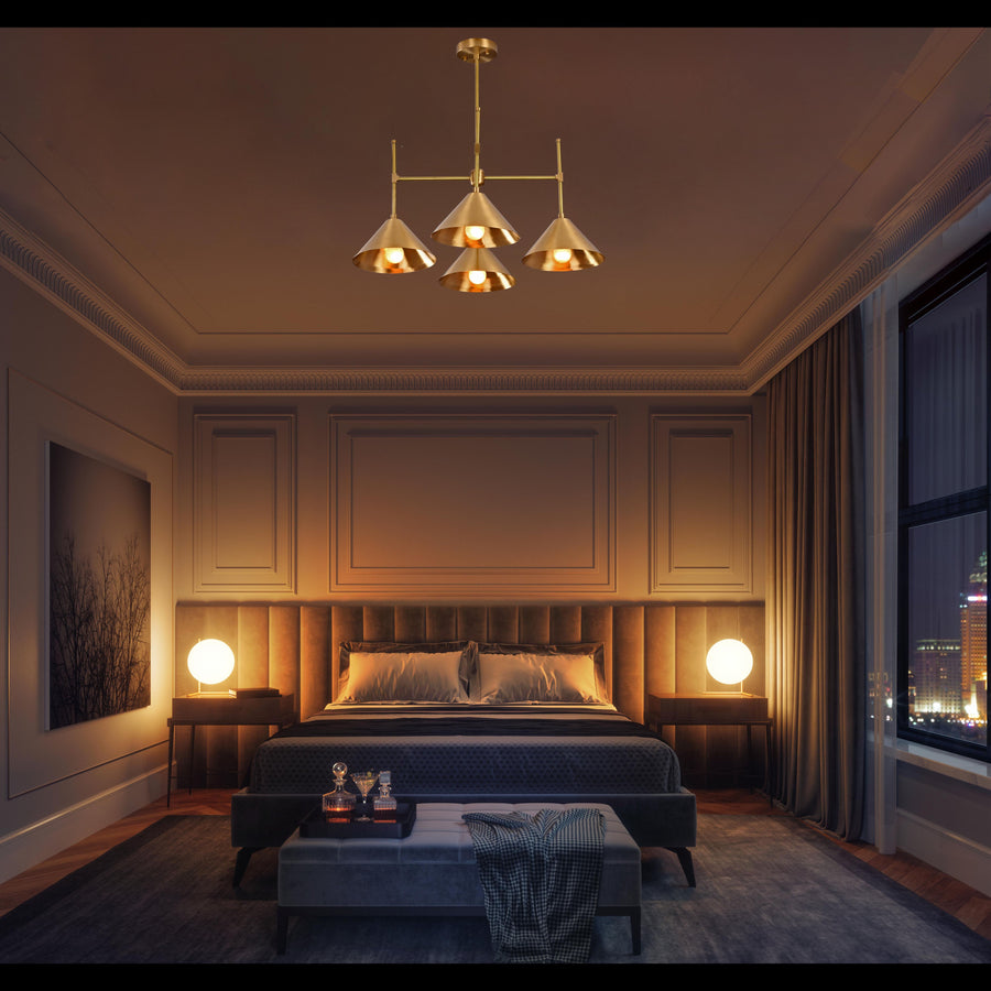 Lisbon Apex Mid-century Chandelier - 4 Lights - 32258
