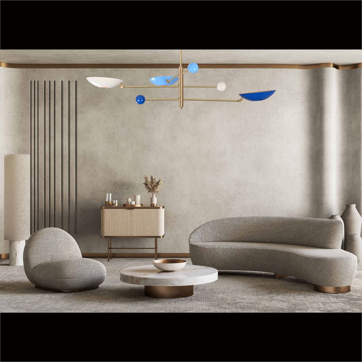Havana Orbital Mid-century Chandelier - 3 Lights - 32298