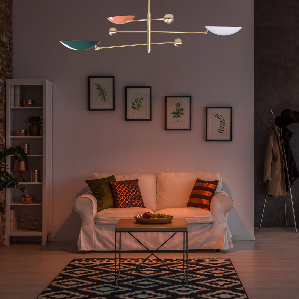 Berlin Orbital - Brass Chandelier - 3 Lights - 32300