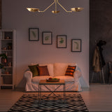 Stockholm Discus  - Flush Mount Uplifting Ceiling Chandelier - 3 Lights - 32306