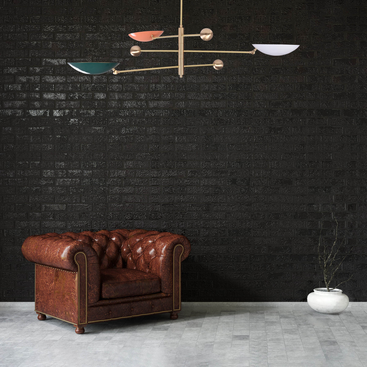 Berlin Orbital - Brass Chandelier - 3 Lights - 32300