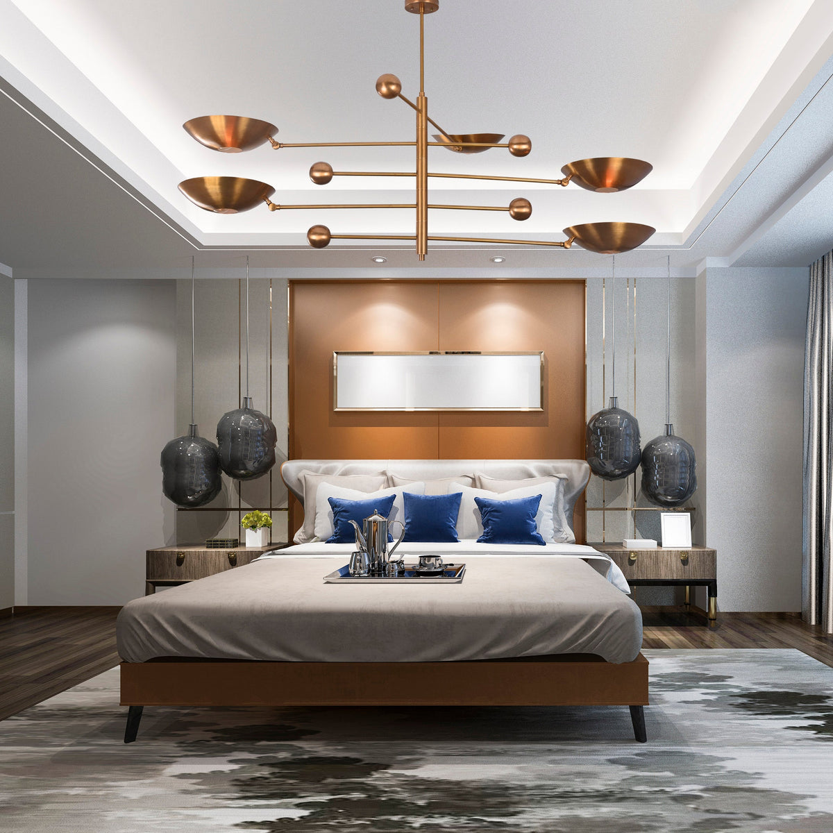 Prague Orbital - Ceiling Chandelier - 5 Lights - 32344