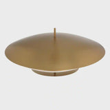 Industrial brass bowl shade pendant chandelier with tiered design and indirect uplighting effect