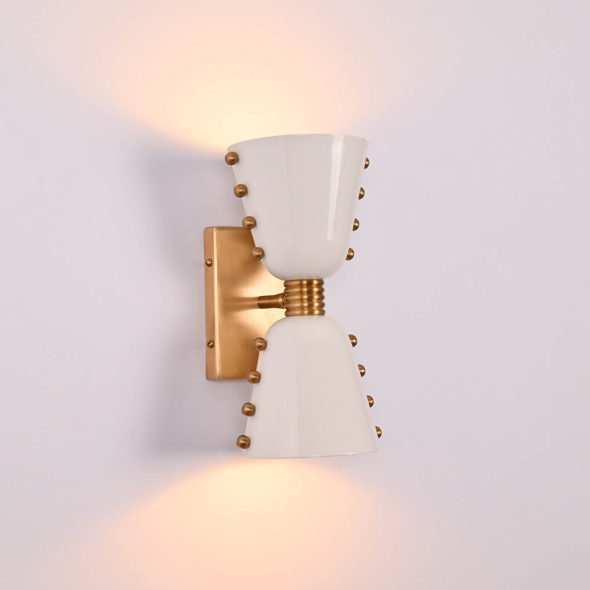 Luma Diabolo wall sconce dimension view showing 11 inch height and 6 inch width