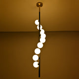Luxury foyer globe chandelier designed for high ceilings, entryways, staircases, and double-height interior spaces