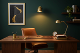 A dome-shaped pendant light shade in a brushed brass or gold finish, shown against a plain white background.