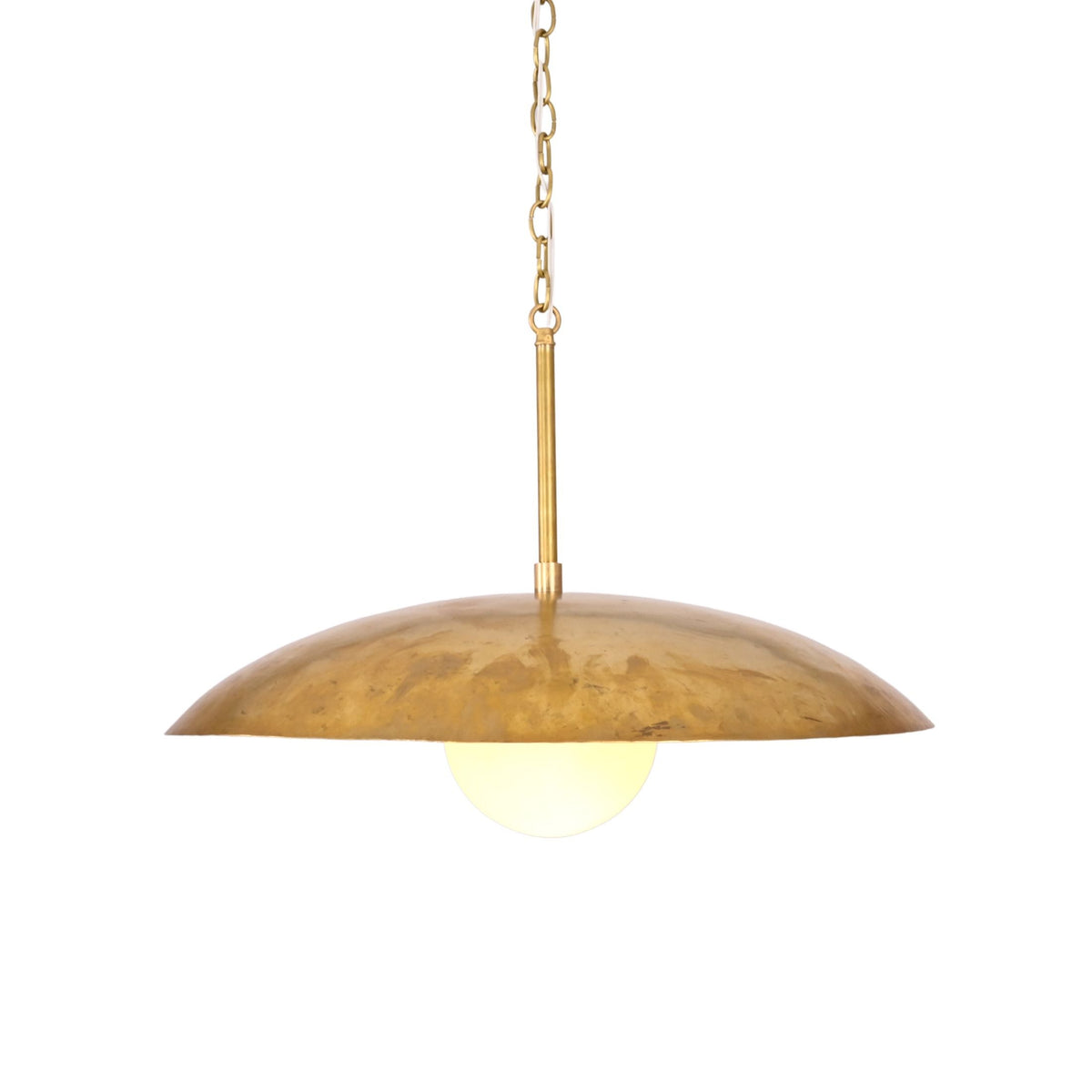 Mid century dome pendant light with warm downward glow for dining tables, cafés, restaurants, and boutique interiors