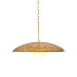 Mid century dome pendant light with warm downward glow for dining tables, cafés, restaurants, and boutique interiors