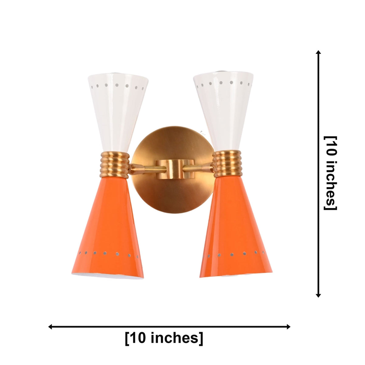 Mid century up down wall sconce with four light points for bedroom, hallway, and vanity lighting