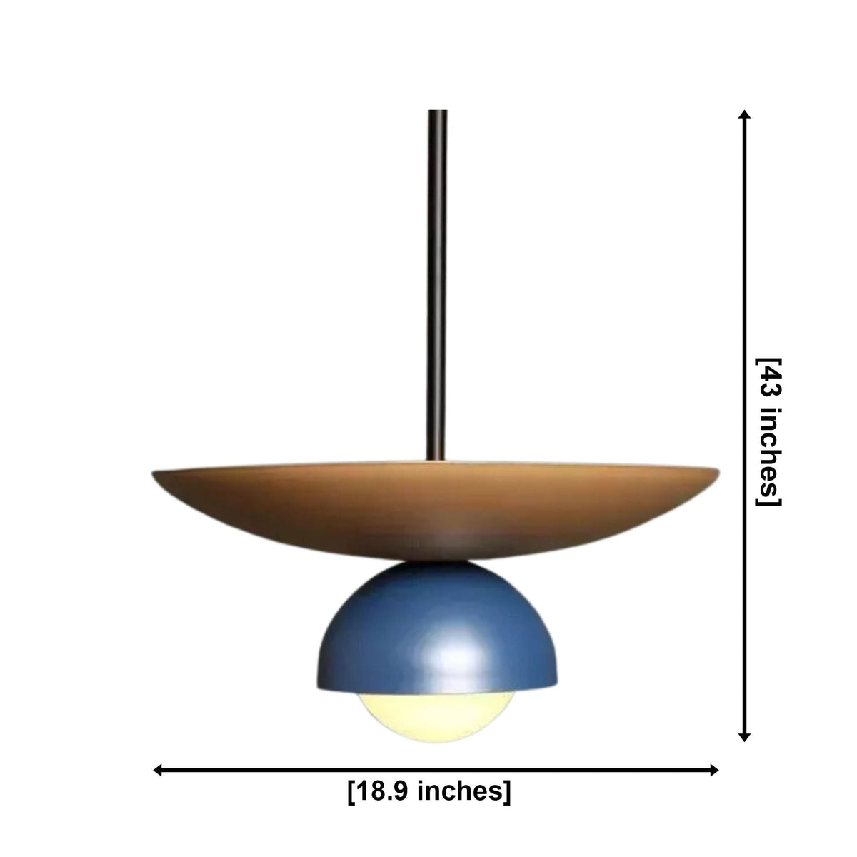 Milan Layered Dome Pendant Chandelier dimensions – 18.9 inch width and 43 inch overall height – Model 62039