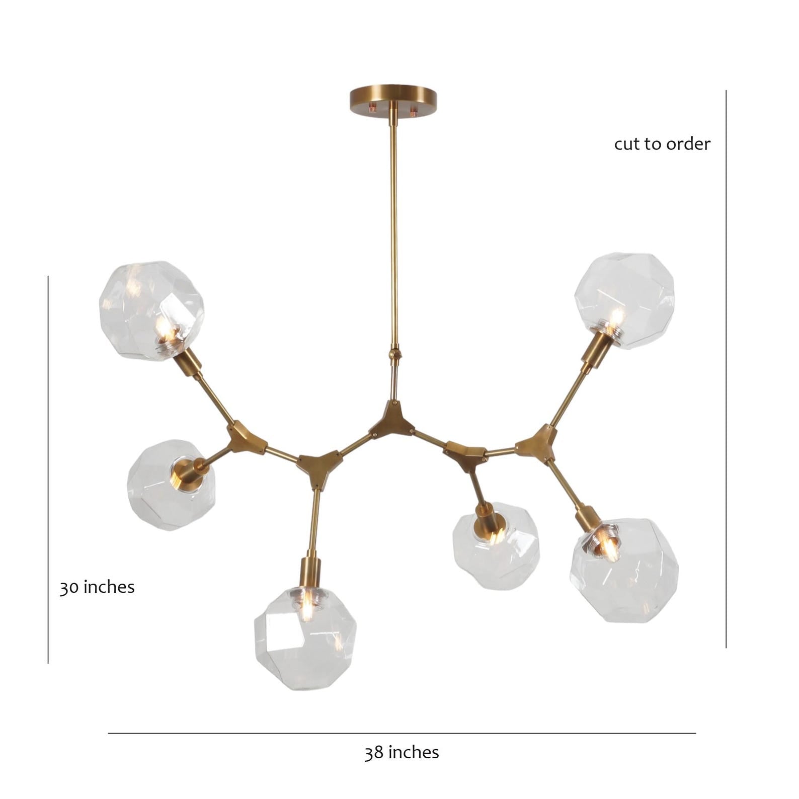 Size guide for Stockholm Halo - Pendant Chandelier - 6 Lights - 62606