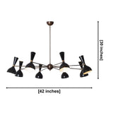 Orion 16 light chandelier dimensions showing 42 inch width and 30 inch height