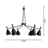 Orion Multi-Cone Chandelier Model 33170 dimensions showing 48 inch width and 36 inch overall height
