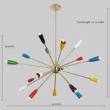 Orion Multicolor Sputnik Chandelier 18 Light 39 Inch Dimensions Model 62174