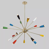 Front View of Orion Multicolor Sputnik Chandelier 18 Light 39 Inch Model 62174