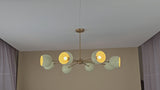 Barcelona Halo Mid-century Chandelier - 8 Lights - 32440