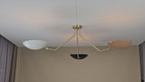 Monaco Discus  - Flush Mount Uplifting Brass Chandelier - 3 Lights - 32447