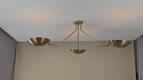 Havana Discus  - Flush Mount Uplifting Pendant Chandelier - 3 Lights - 32425