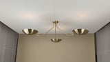 Zurich Discus  - Flush Mount Uplifting Mid-century Chandelier - 3 Lights - 32431