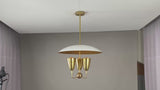 Lisbon Discus  -  Uplifting Brass Chandelier - 3 Lights - 32474