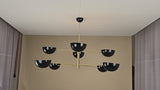 Cairo Discus  -  Uplifting Mid-century Chandelier - 8 Lights - 32443