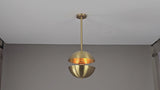 Prague Crest  -  Uplifting Mid-century Chandelier - 6 Lights - 32346