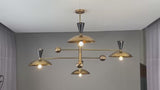 Monaco Pivot - Diabolo Brass Chandelier - 8 Lights - 32463