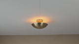 Athens Discus  - Flush Mount Uplifting Ceiling Chandelier - 3 Lights - 32430
