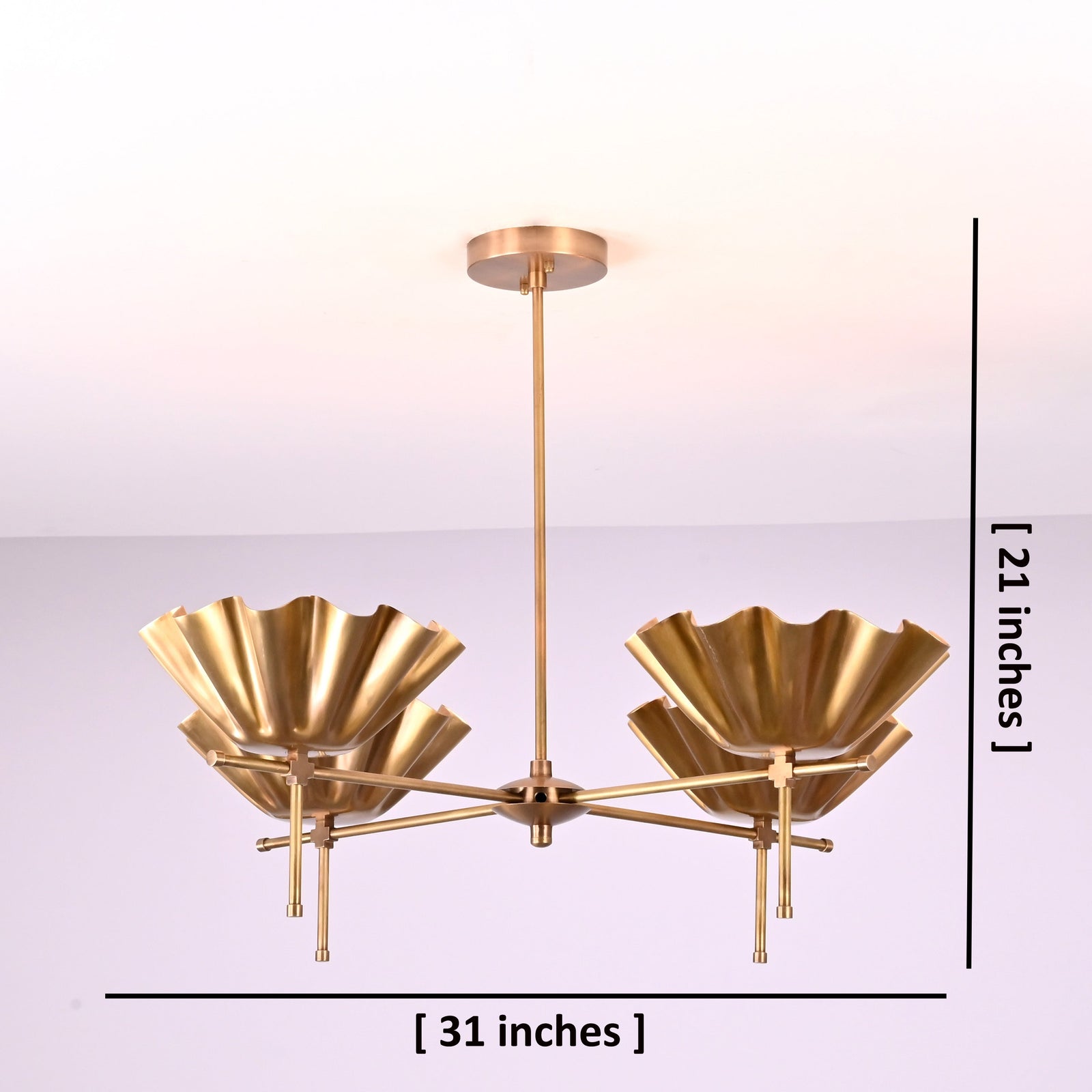 Size guide for Monaco Petalia - Chandelier - 4 Lights - 33118