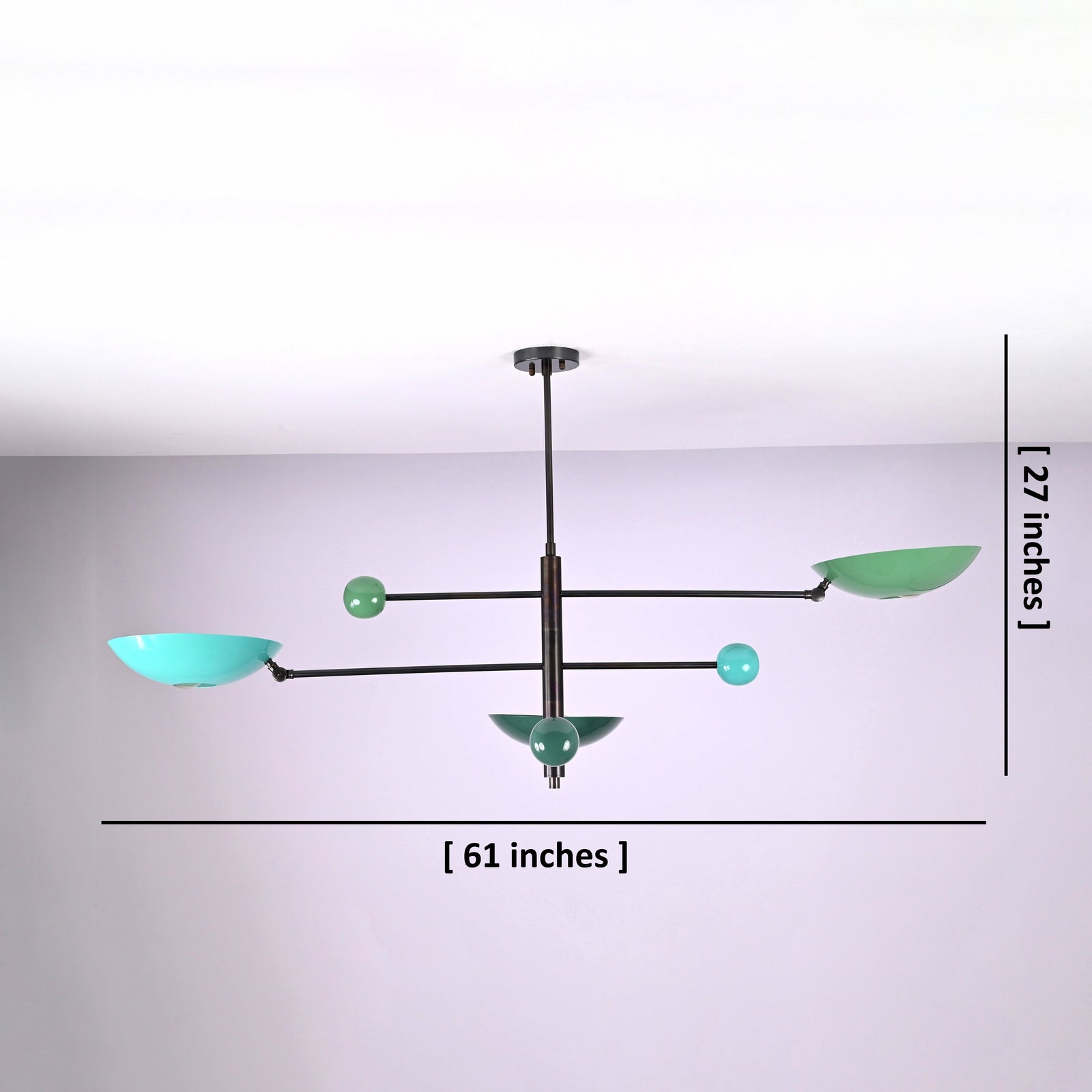 Size guide for Paris Orbital - Brass Chandelier - 3 Lights - 33134