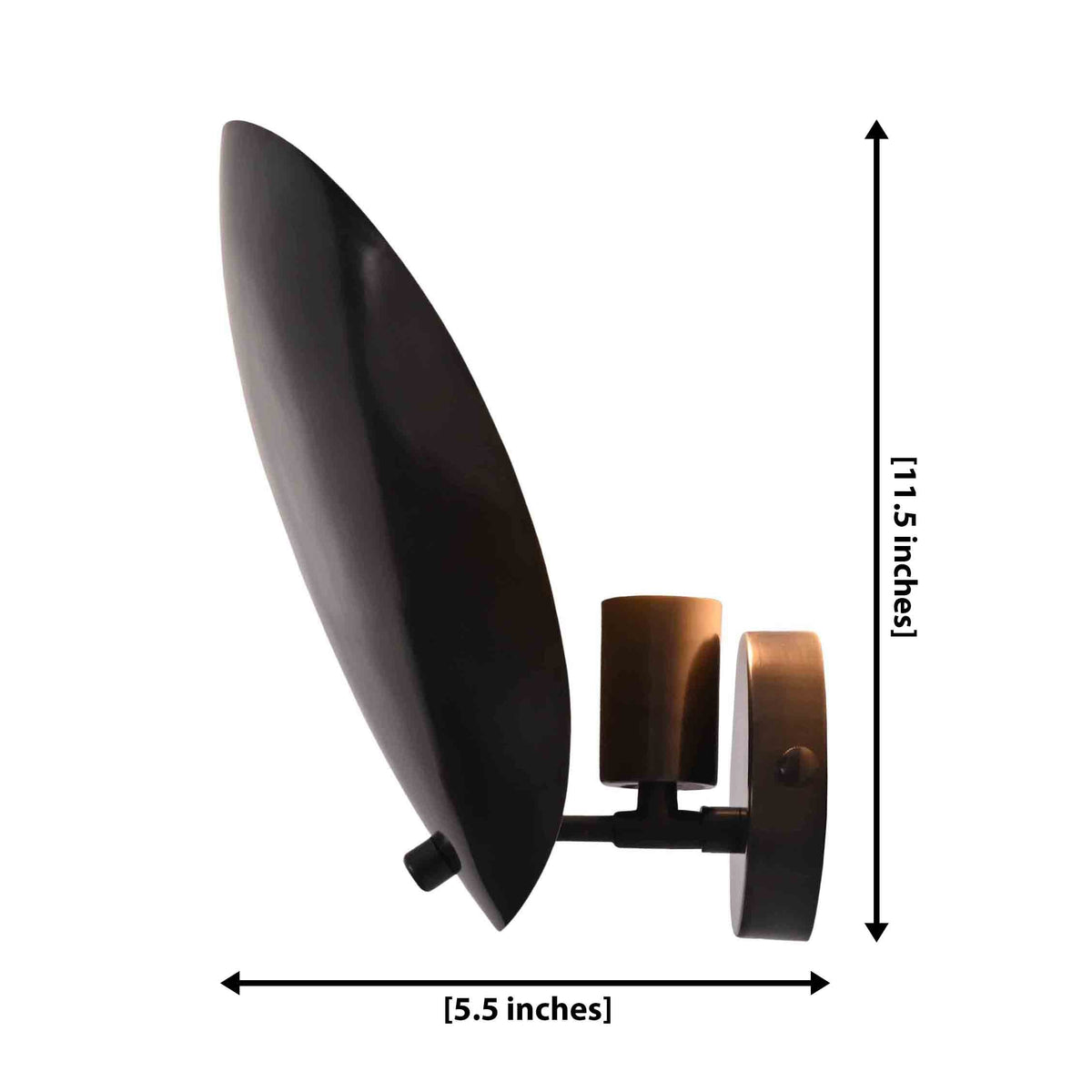 Size guide for Noir Petal Wall Sconce – Solid Brass Halo Glow Wall Light – Model 72209