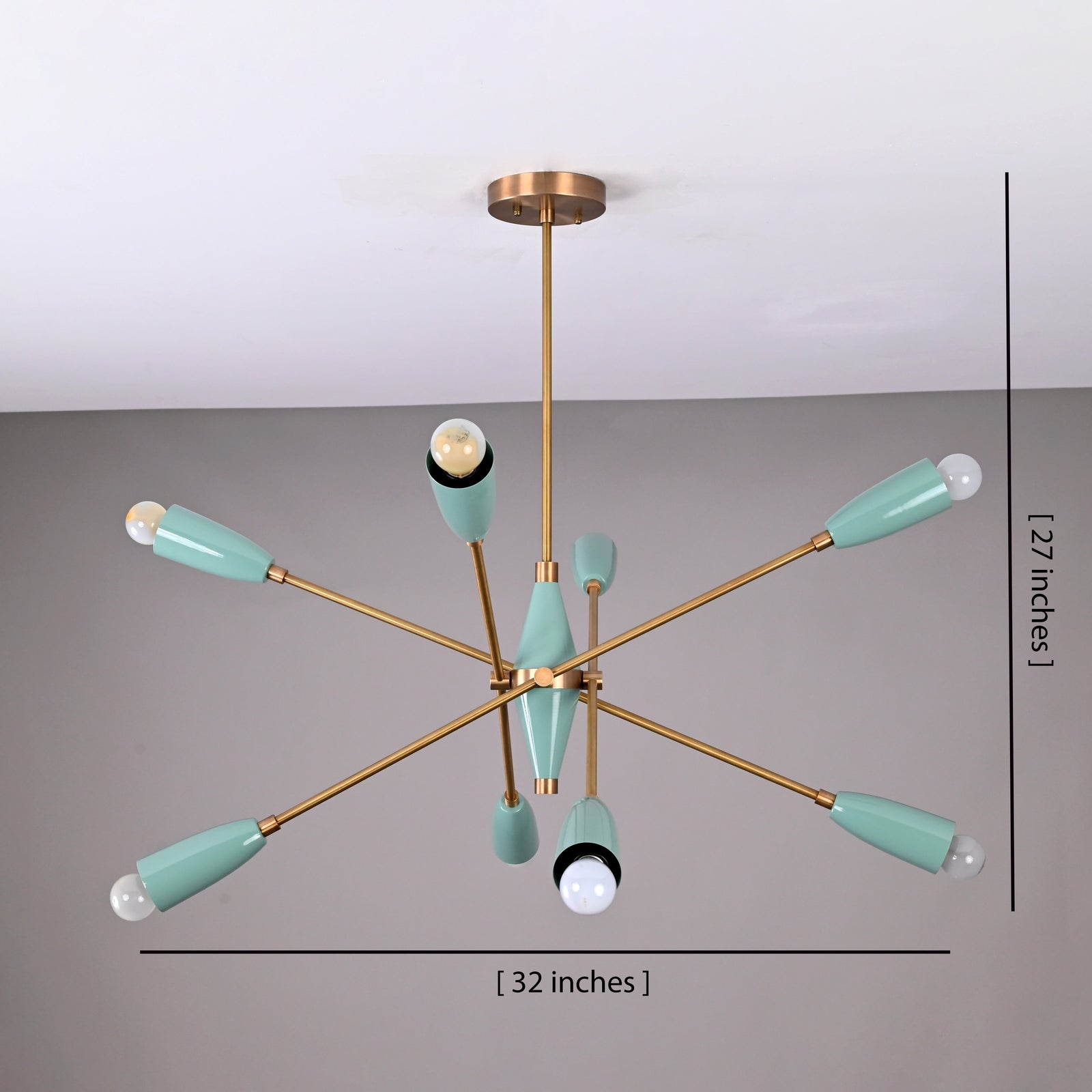Size guide for Milan Vector - Chandelier - 8 Lights - 32473