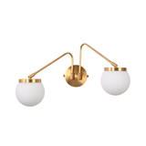 Two globe bedroom wall lamp with soft diffused lighting for bedside walls, reading corners, and accent spaces
