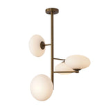 Verona 4 Light Globe Chandelier showing sculptural shade arrangement – rear angled view – Model 33167
