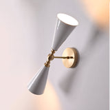 White and brushed brass restaurant wall light for cafés, boutique hotels, dining rooms, and lounges